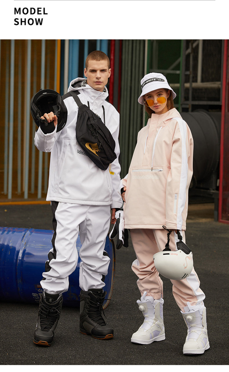 Women Unisex Flipped Young Fashion Snowboard Jackets & Pants set