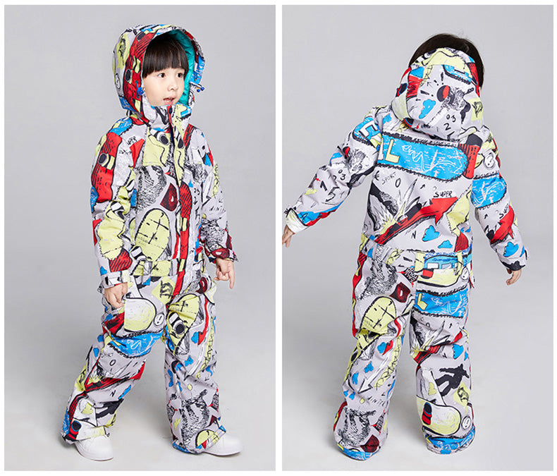 Boys Searipe One Piece Stylish Ski Suits Winter Jumpsuit Snowsuits