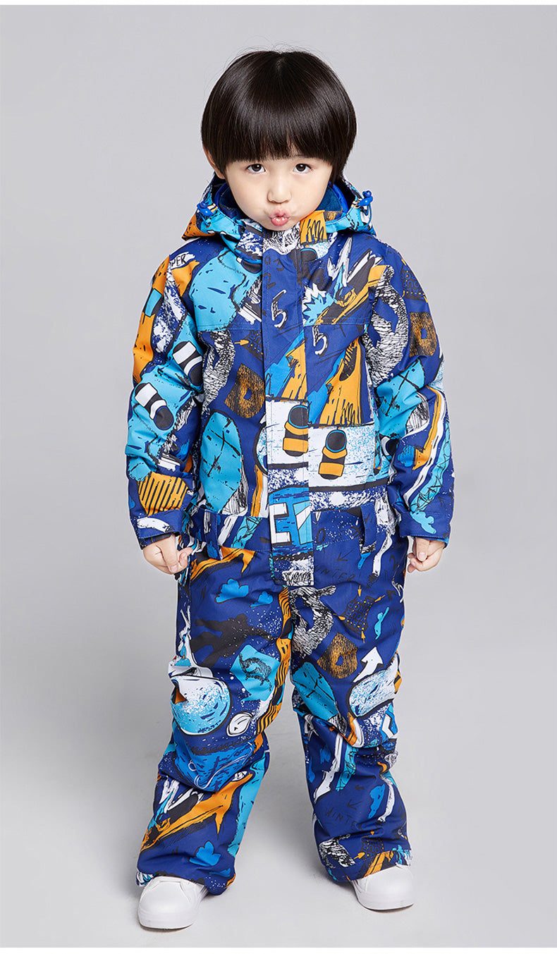Boys Searipe One Piece Stylish Ski Suits Winter Jumpsuit Snowsuits