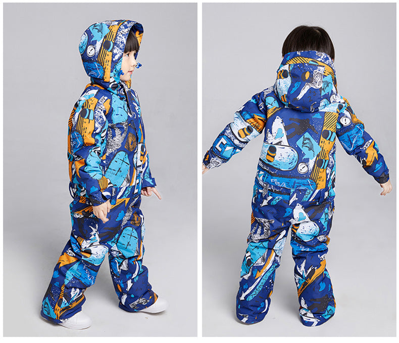 Boys Searipe One Piece Stylish Ski Suits Winter Jumpsuit Snowsuits