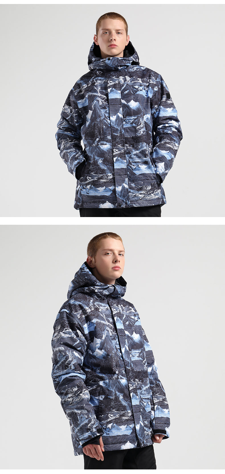 Men's SMN Winter Mountain Snow Shred Freestyle Ski Snowboard Jacket