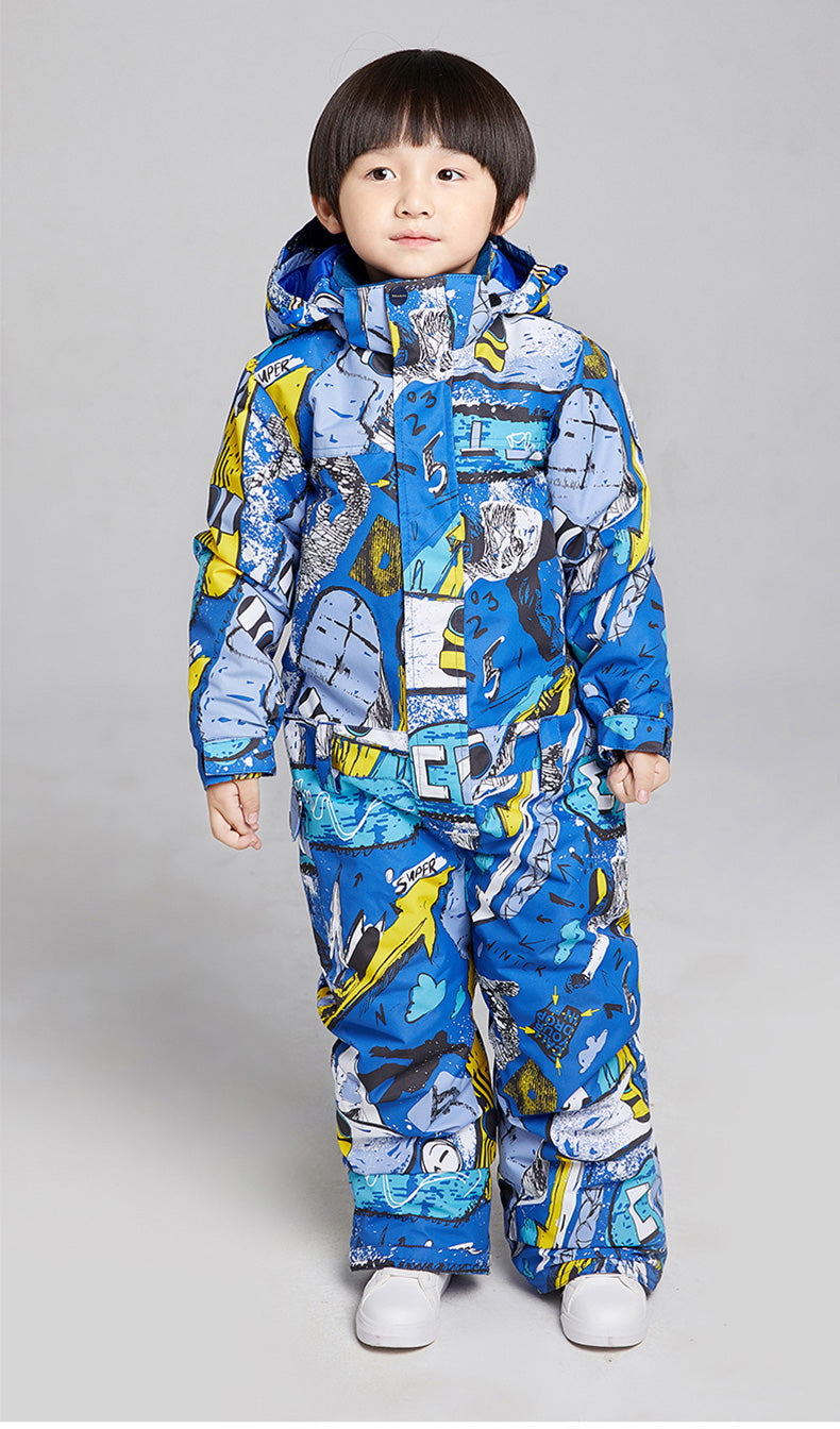 Boys Searipe One Piece Stylish Ski Suits Winter Jumpsuit Snowsuits