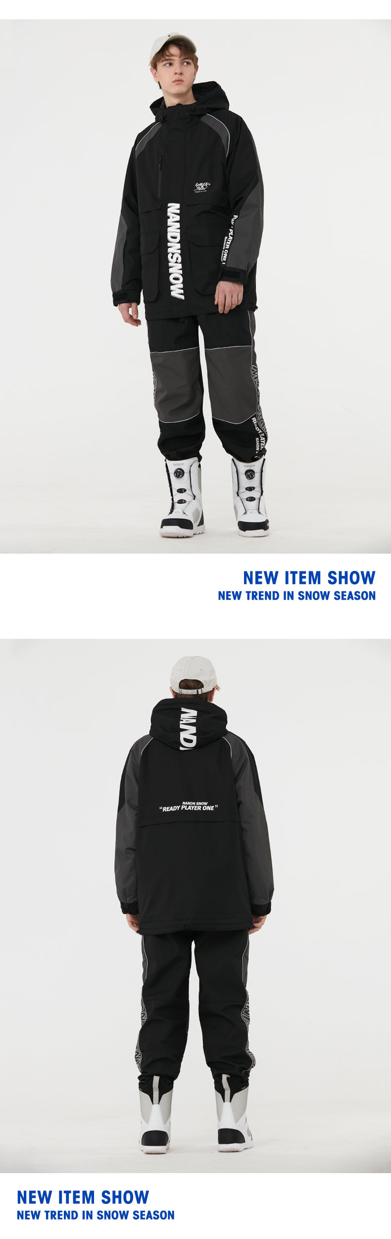 Men's Nandn One Piece Winter Mountain Snowboard Ski Suits