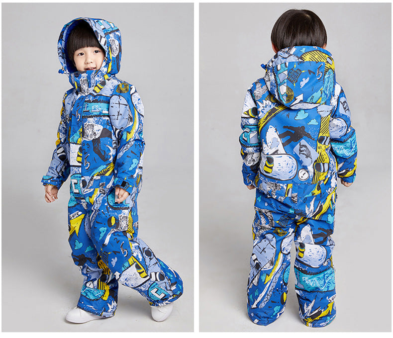 Boys Searipe One Piece Stylish Ski Suits Winter Jumpsuit Snowsuits