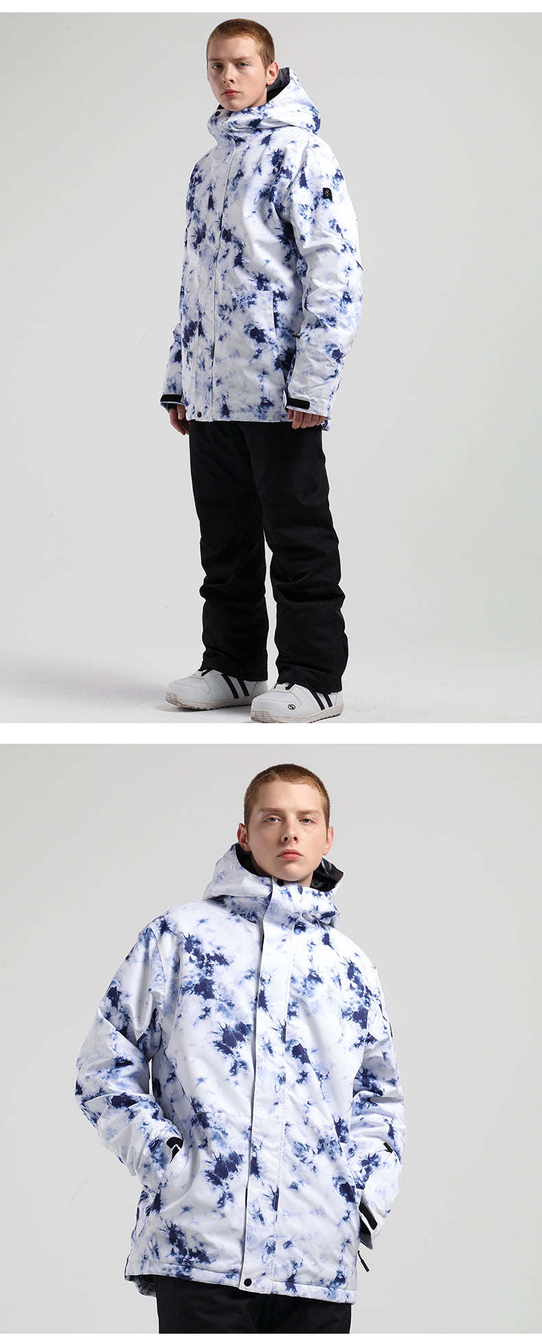 Men's SMN Winter Mountain Snowflake Freestyle Ski Snowboard Jacket