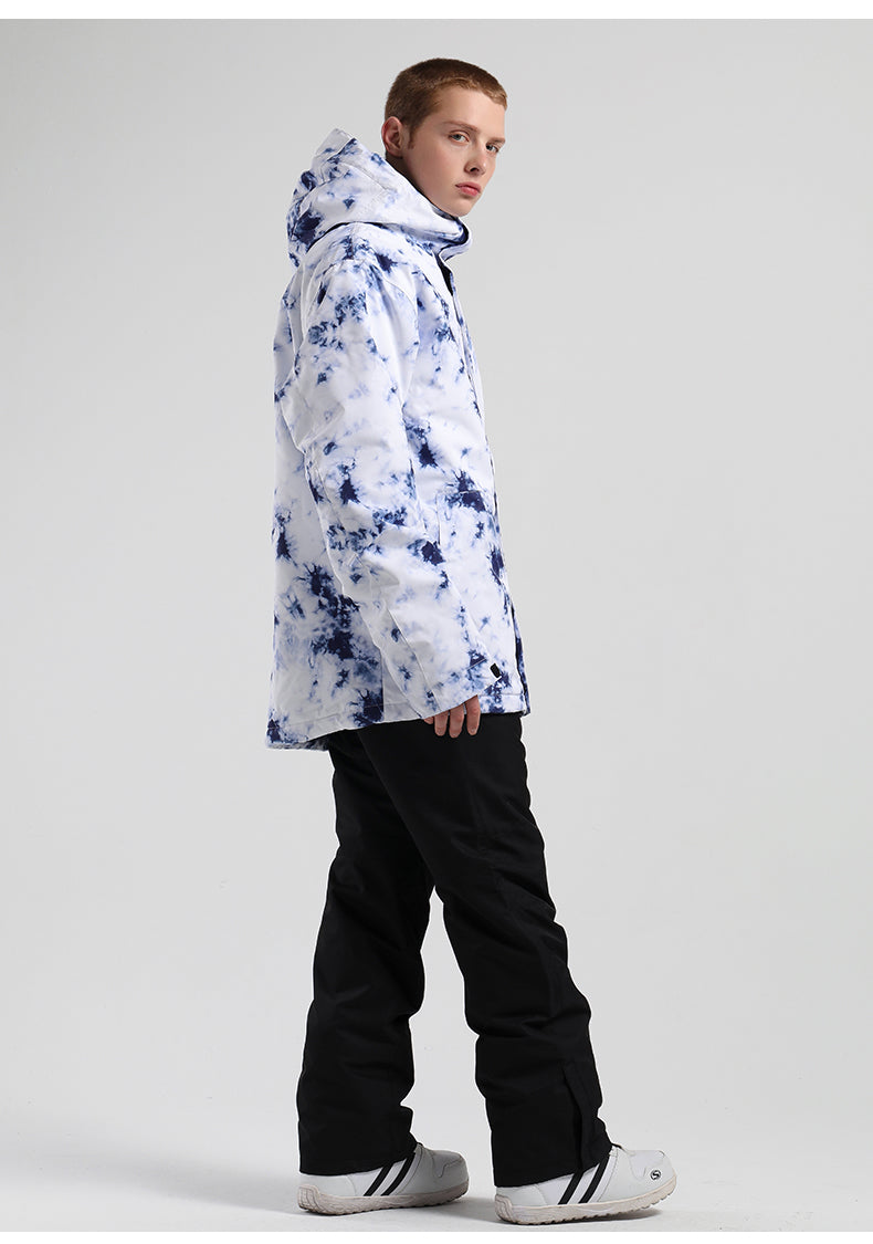 Men's SMN Winter Mountain Snowflake Freestyle Ski Snowboard Jacket