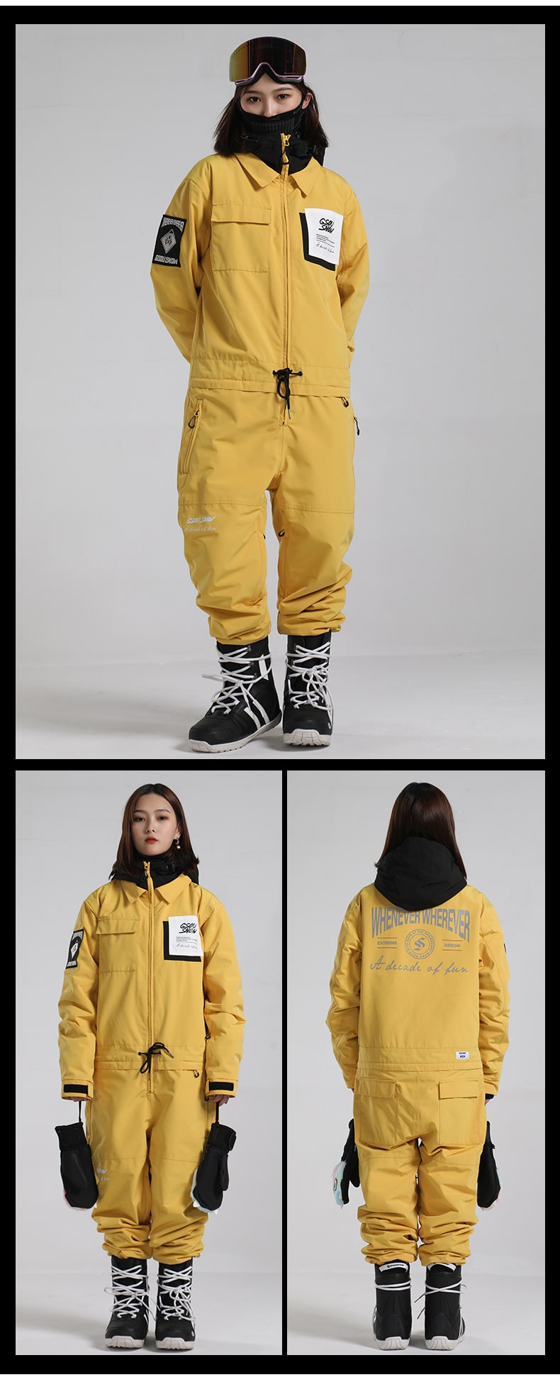 Women's Gsou Snow Bridget Glimmer Light One Piece Snowsuits Ski Jumpsuit
