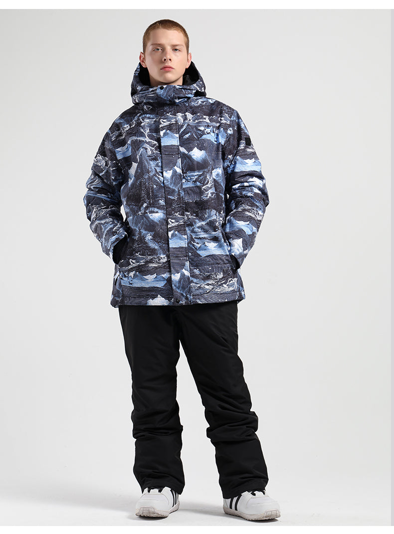 Men's SMN Winter Mountain Snow Shred Freestyle Two Piece Snowsuit