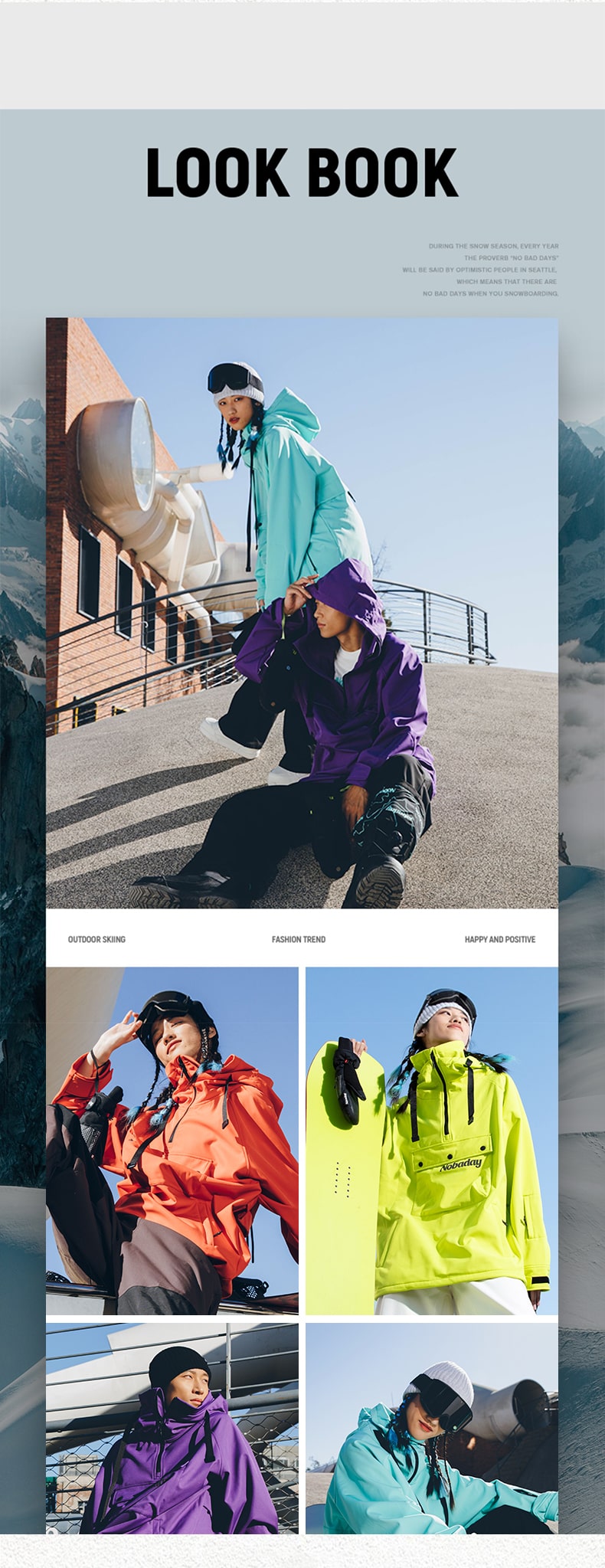 Chaqueta de snowboard tipo anorak Nobaday Mountain Warrior