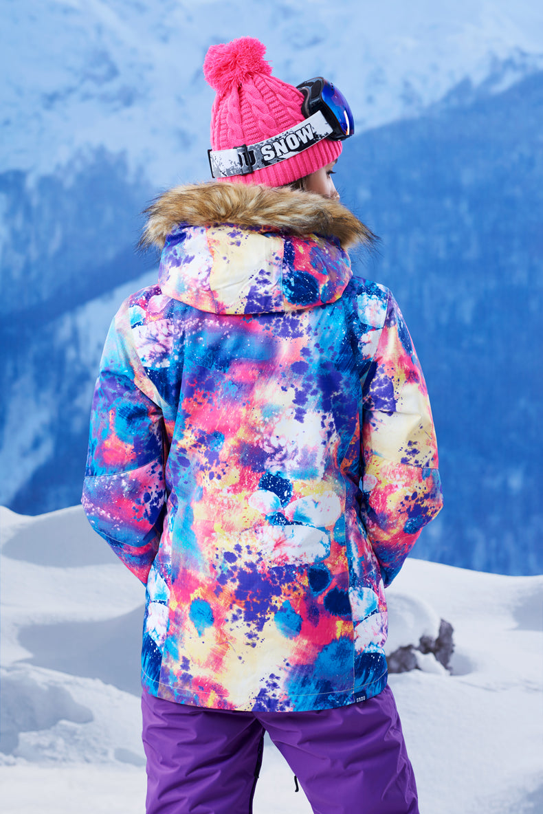 Women's Gsou Snow 10k Color Forest Snowsuits Snowboard Suits