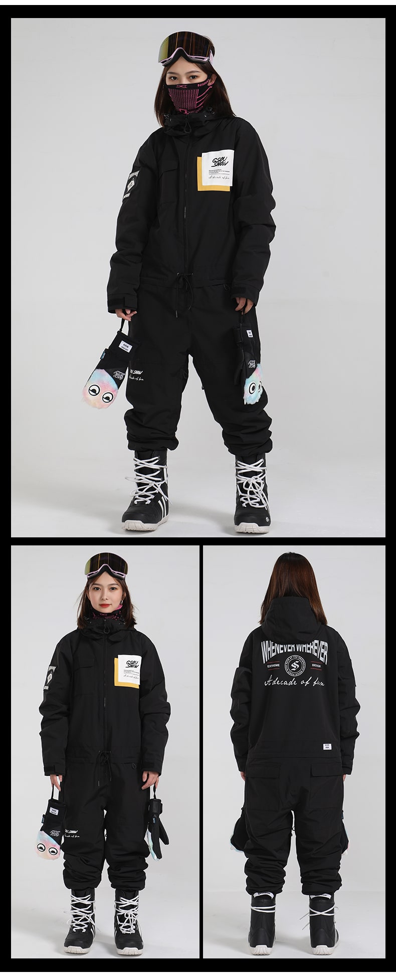Women's Gsou Snow Bridget Glimmer Light One Piece Snowsuits Ski Jumpsuit