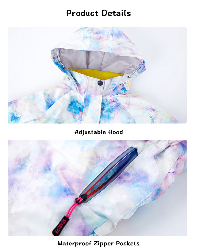 Girls Searipe One Piece Stylish Ski Suits Winter Jumpsuit Snowsuits