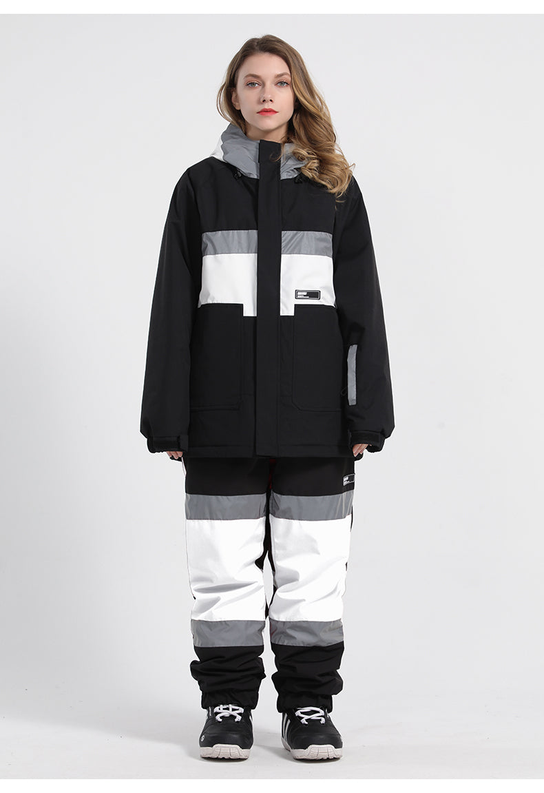 Womens Unisex Superb Neon Glimmer Snowsuit Jacket & Pants Set