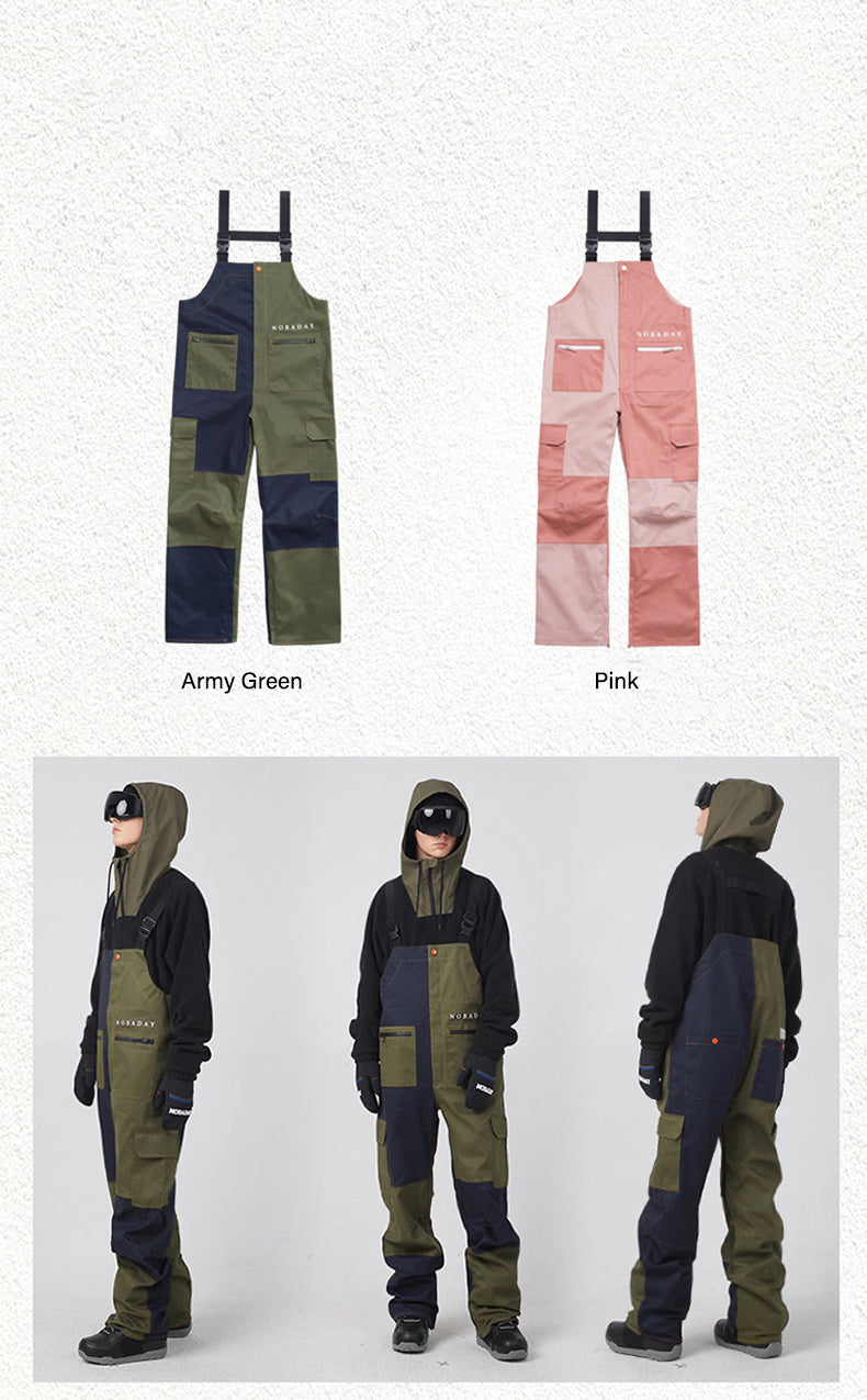 Men's Nobaday Cargo Boro Ski Pants Snow Bibs