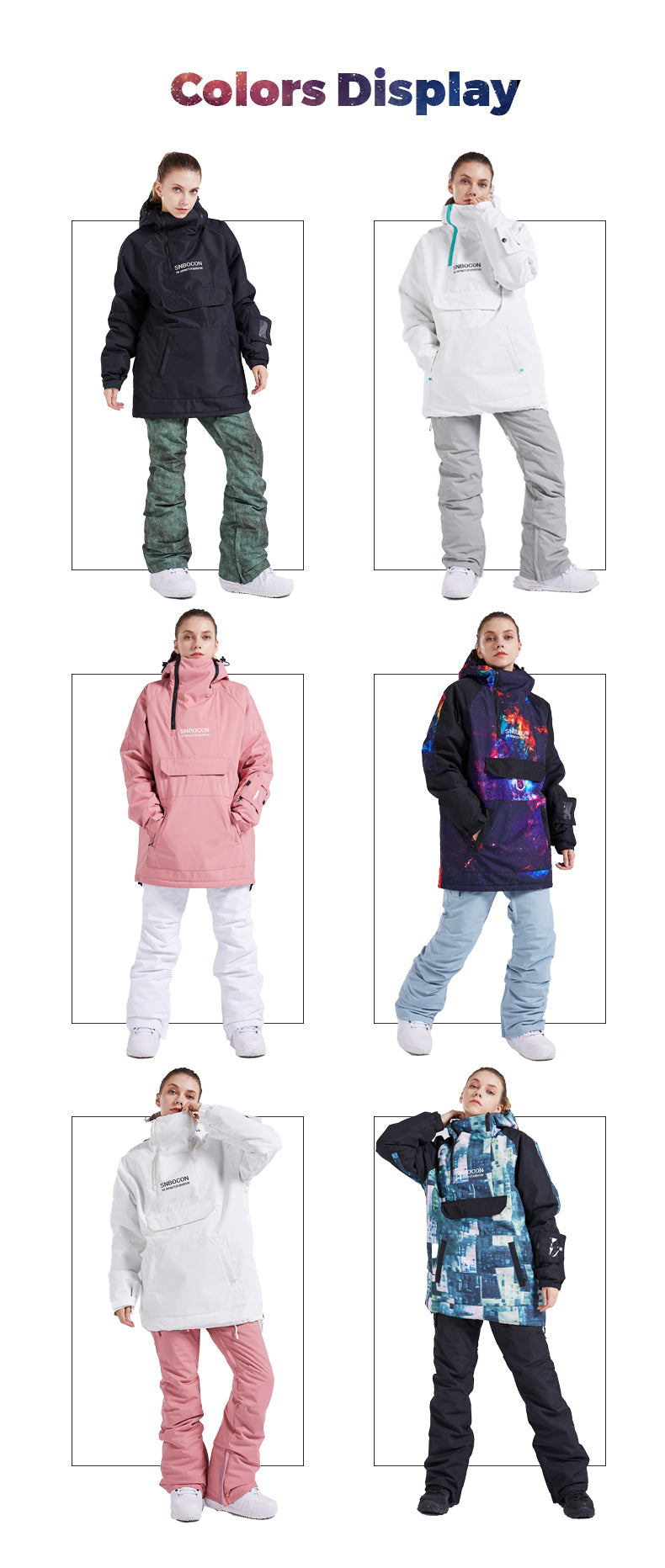 Women's Mad Craft Snow Tech Unisex Pullover Waterproof Snow Hoodie