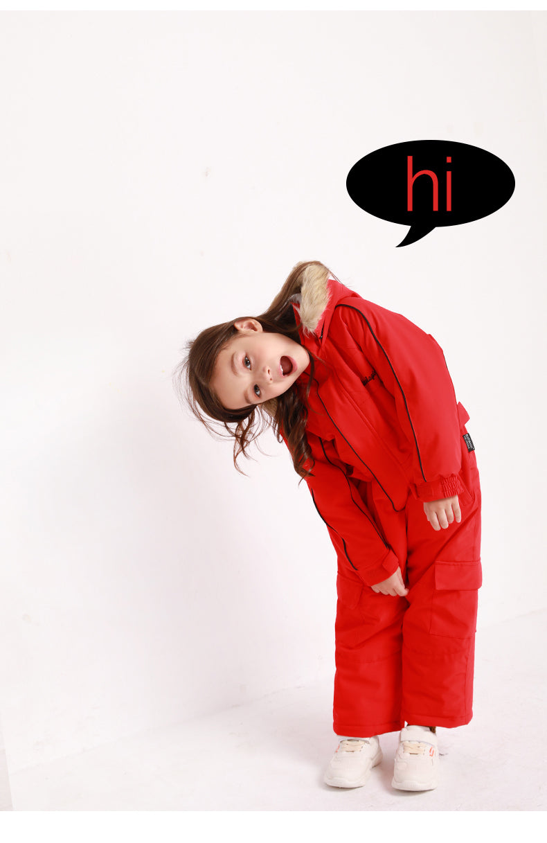 Kids Blue Magic Winter Fashion Color One Piece Coveralls Ski Suits Snowboard Jumpsuits