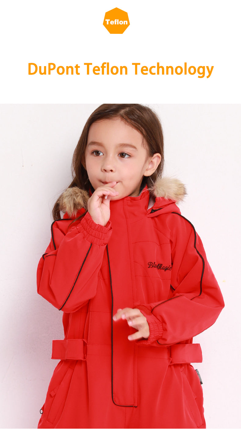 Kids Blue Magic Winter Fashion Color One Piece Coveralls Ski Suits Snowboard Jumpsuits