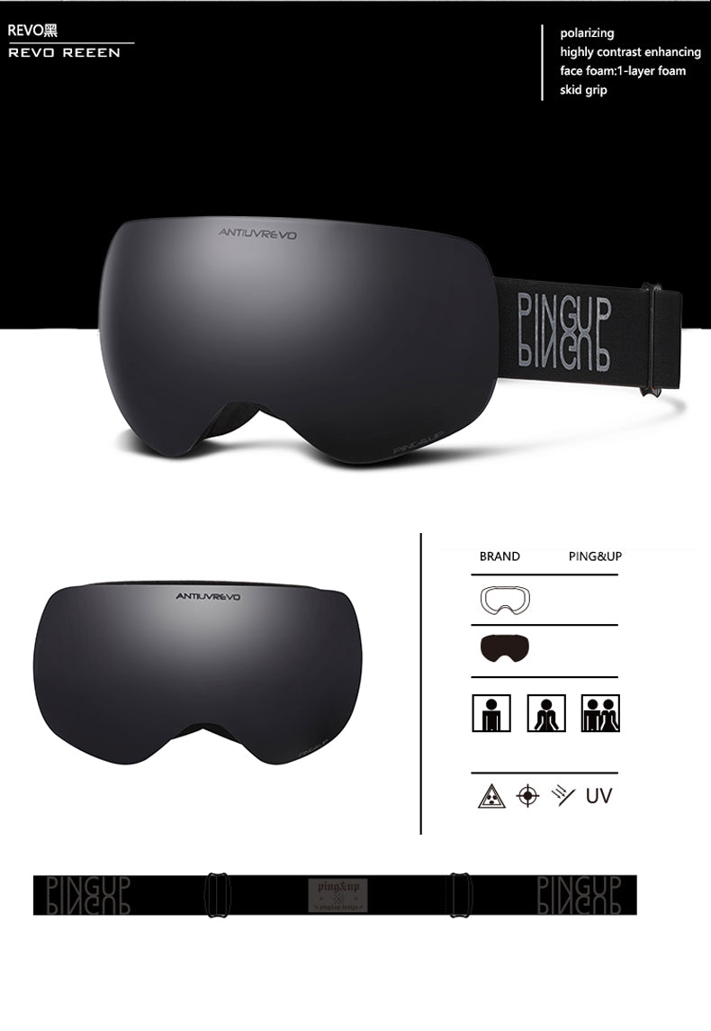 Womens & Mens Unisex PINGUP Snow Goggles