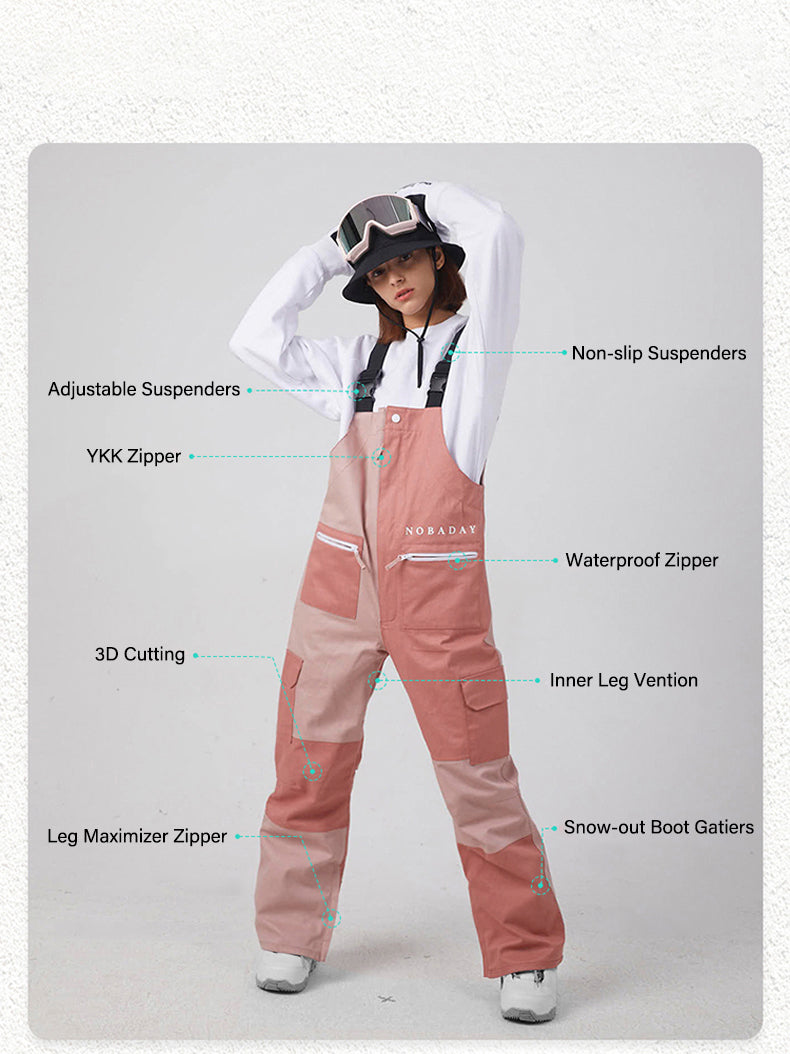 Men's Nobaday Cargo Boro Ski Pants Snow Bibs