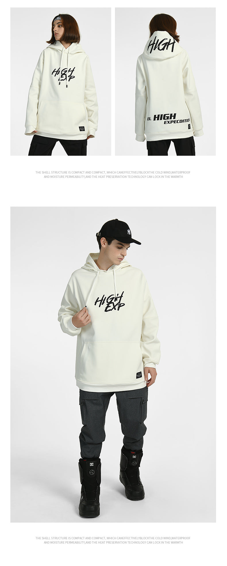 Men's Unisex High Experience Sillage Spring Fleece Outdoor Hoodie