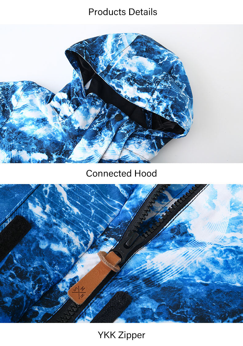 Women's SMN Great Ocean Blue Waterproof Winter Ski Jacket