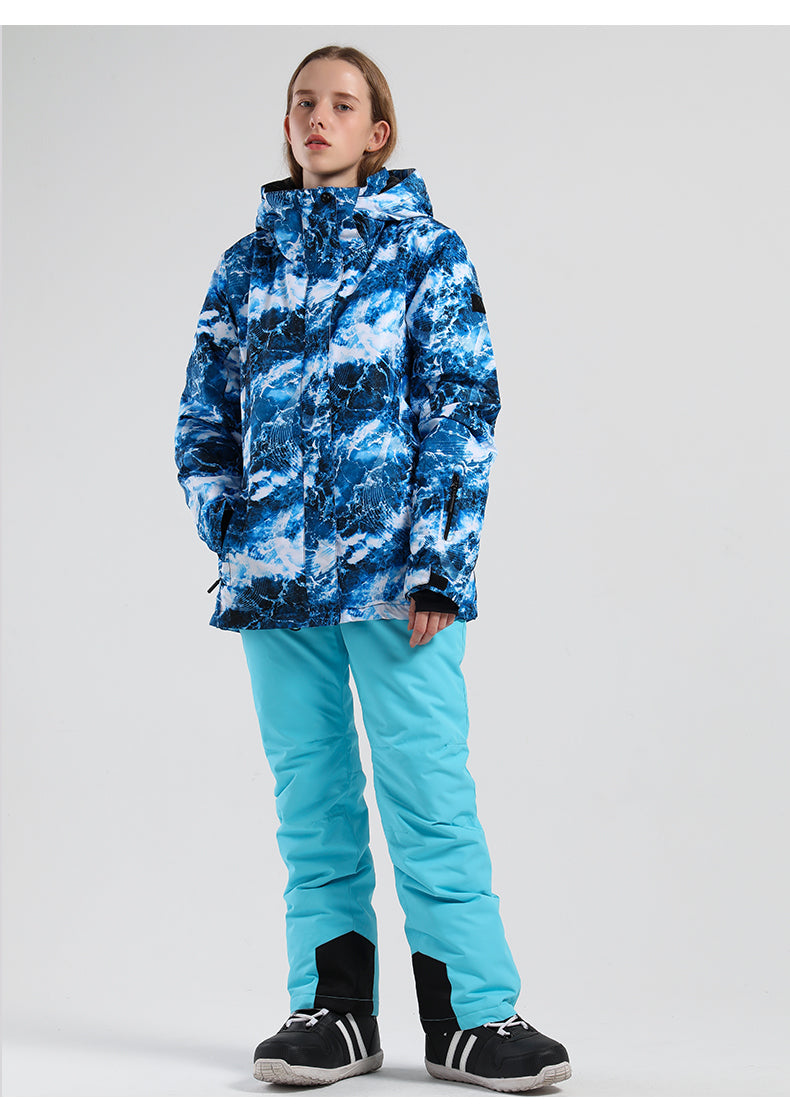 Women's SMN Great Ocean Blue Waterproof Winter Snow Jacket & Pants
