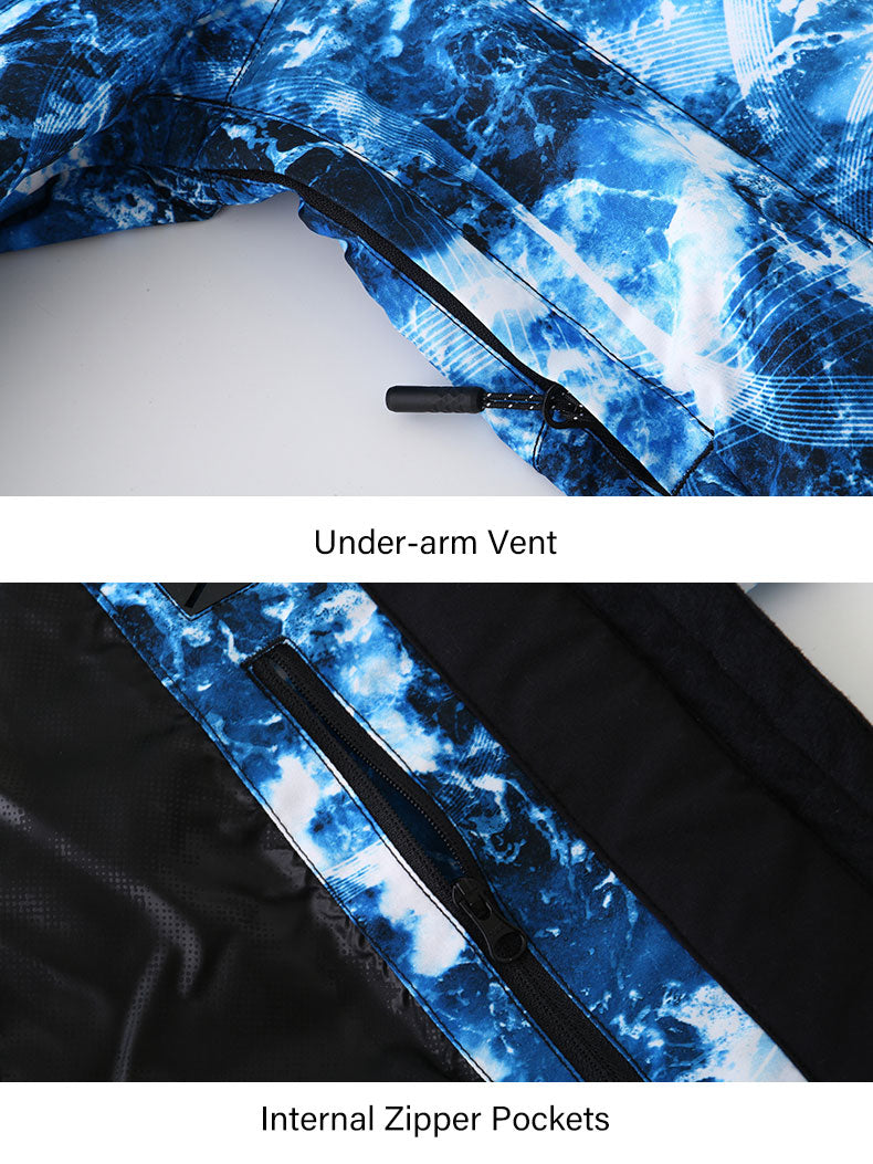 Women's SMN Great Ocean Blue Waterproof Winter Ski Jacket