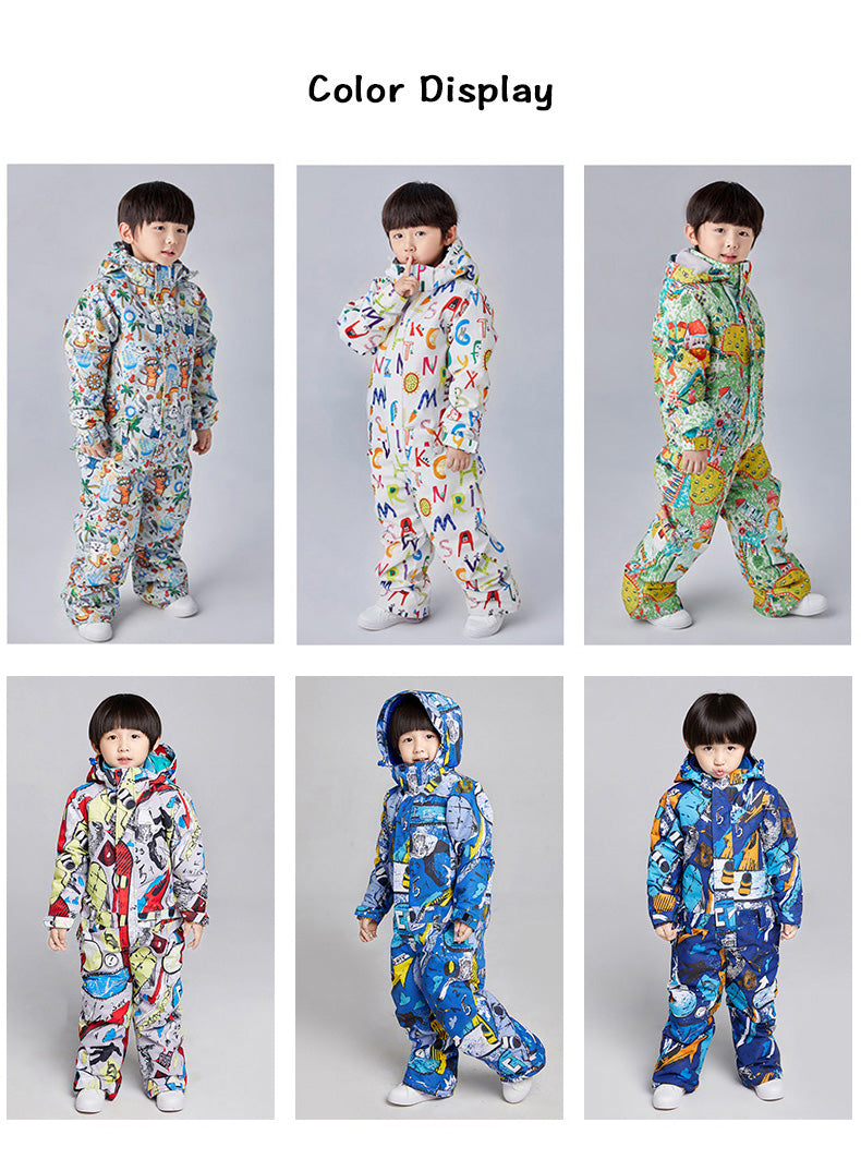Boys Searipe One Piece Stylish Ski Suits Winter Jumpsuit Snowsuits