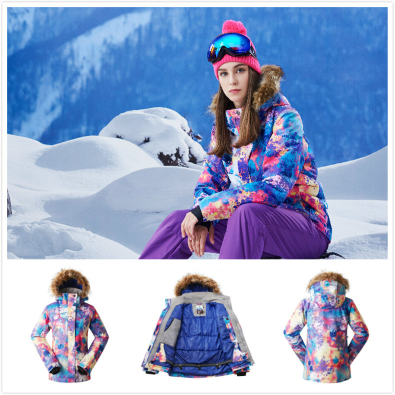 Women's Gsou Snow 10k Color Forest Snowsuits Snowboard Suits
