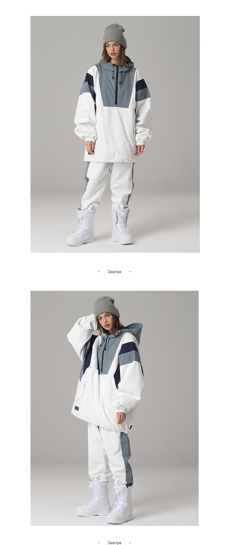 Women's Searipe Unisex Street Fashion Two Pieces Winter Snowsuit