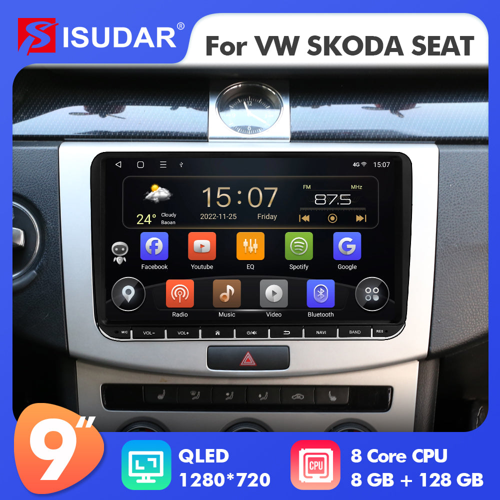 ISUDAR T72 Android 10 Auto Radio for Skoda Octavia