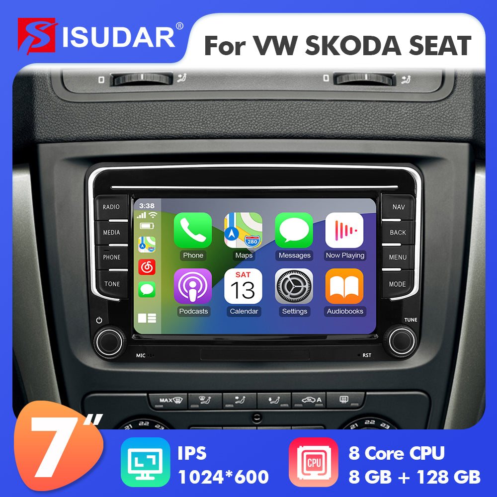 ISUDAR T72 Car radio for VW golf with carplay