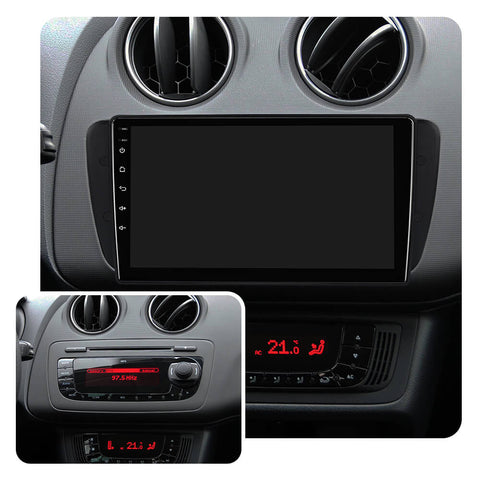 Panel estéreo de 9 pulgadas para coche Seat Ibiza 6J 2009-2013, 2Din,  instalación de salpicadero, doble Din, Radio, DVD, Marco, Kits de  reacondicionamiento - AliExpress