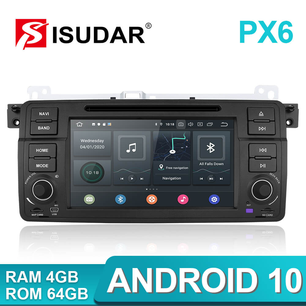 Isudar android 10 px6 car radio for bmw E46