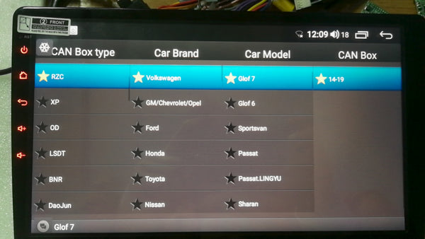 MQB car radio for golf 7 V72