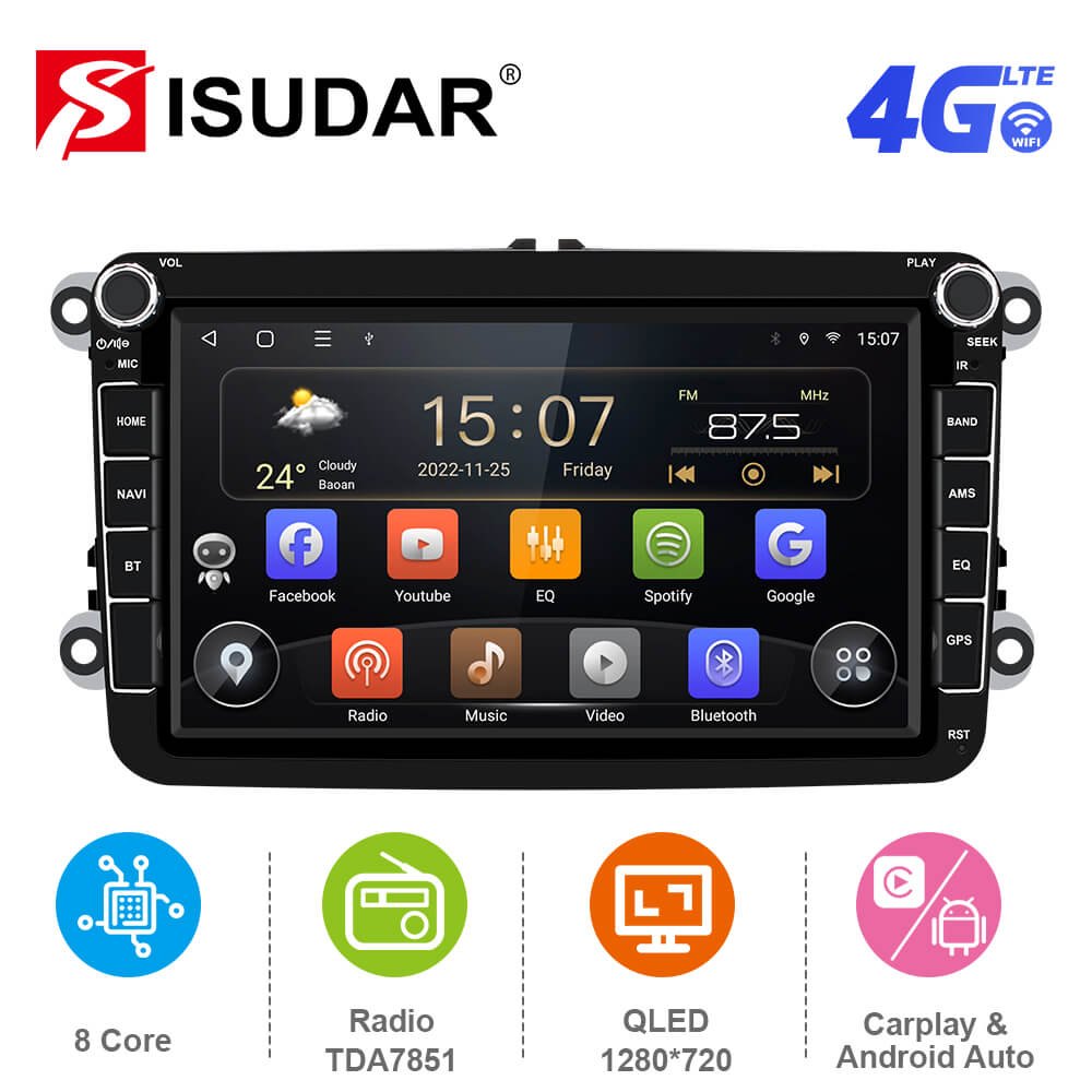 ISUDAR H53 2 Din Android Car Radio For Fiat/Bravo 2007-2012