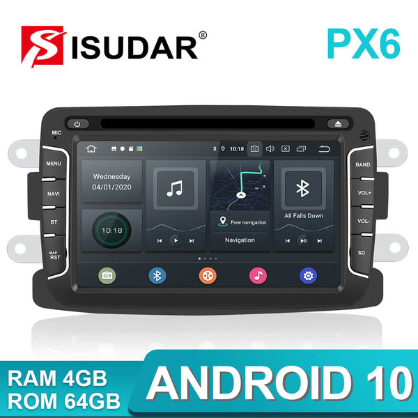 ISUDAR 1 Din Octa core Auto radio Android 10 For Dacia/Sandero/Duster/Renault