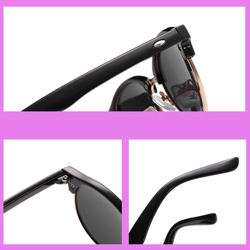 Polarized Sunglasses Women 2019 Cool Round Sun Glasses Fashion Driving Eyewear Lady Luxury Brand Goggles Black Pink Oculos