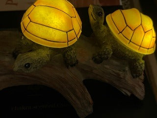 3 Turtles on a Log - Solar Lights Outdoor Garden Decor, Lawn Ornaments Solar Powered Outdoor #ns23 _mkpt