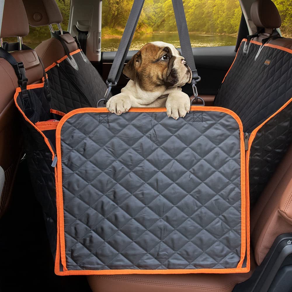 ??NEW Dog Seat Cover for Back Seat, Waterproof Dog Hammock Scratch proof Pet Seat Covers with 2 Bag