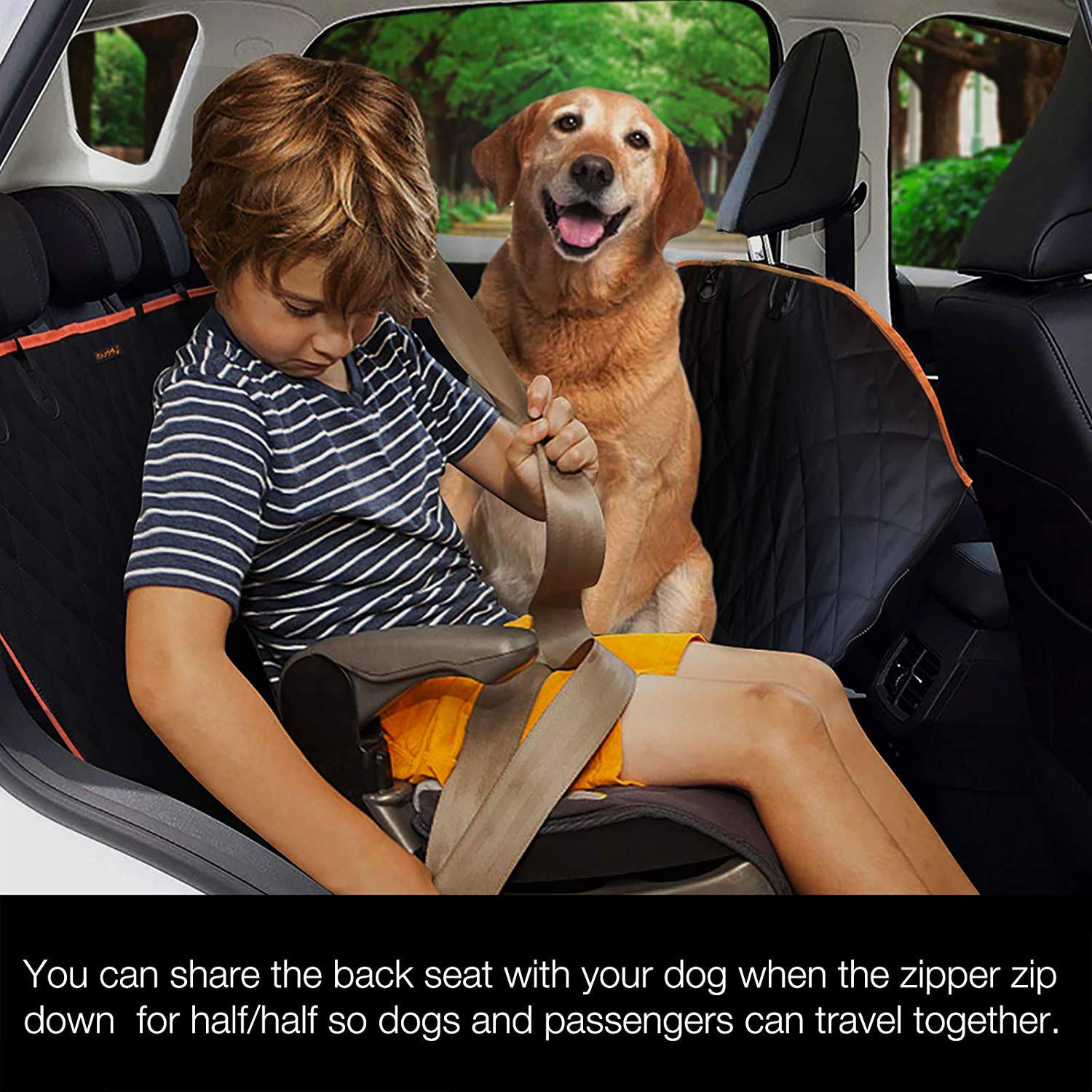 ??NEW Dog Seat Cover for Back Seat, Waterproof Dog Hammock Scratch proof Pet Seat Covers with 2 Bag