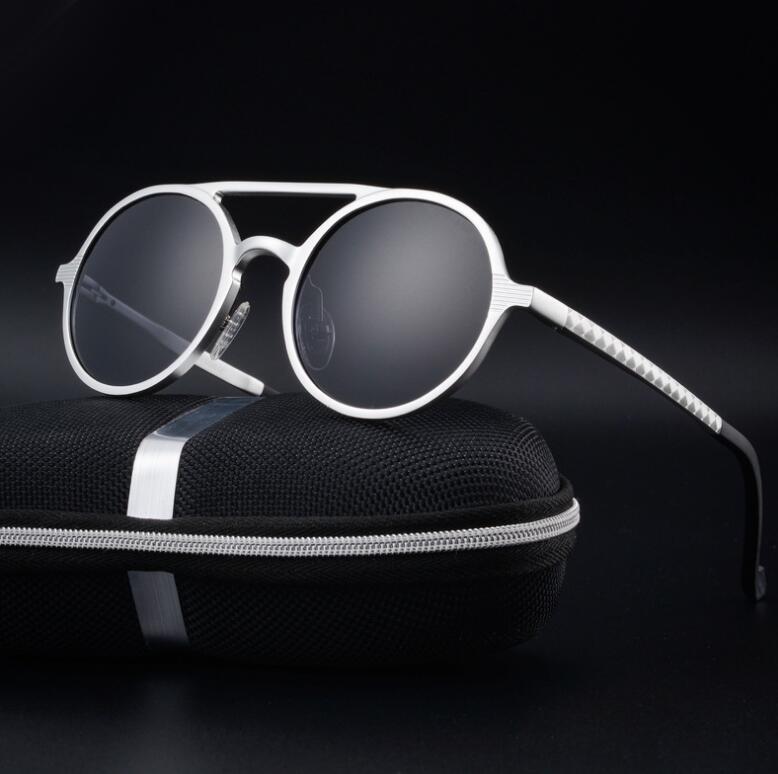 Retro Aluminum Magnesium Sunglasses Polarized Vintage Eyewear Accessories Women Sun Glasses Driving Men Round Sunglasses