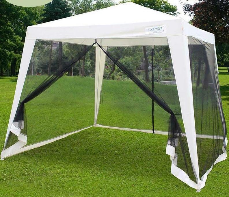 NEW Outdoor BBQ Party Tent 10x8 Wedding Canopy Event Gazebo with Sidewalls (Beige) _mkpt44