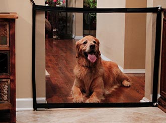 Dog Gate The Ingenious Mesh Magic Pet Gate For Dogs Safe Guard and Install Pet Dog Safety Enclosure Dog Fences