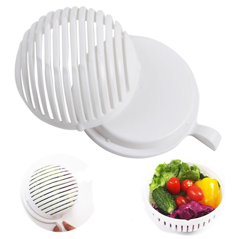 Salad Cutter Bowl 60 Seconds Easy Salad Maker Fruit Vegetable Kitchen Tools Chopper Cutter Quick Kitchen Accessories