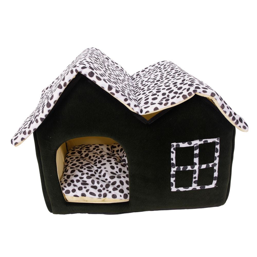 New Pet Dog Cat Bed House Kennel Cushion Basket Puppy Dog Bed Cottage Coffee