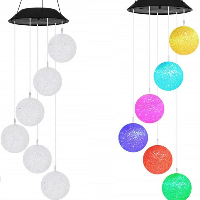 Color-Changing Outdoor LED Solar Powered Wind Chime Light Yard Garden Decor #ns23 _mkpt