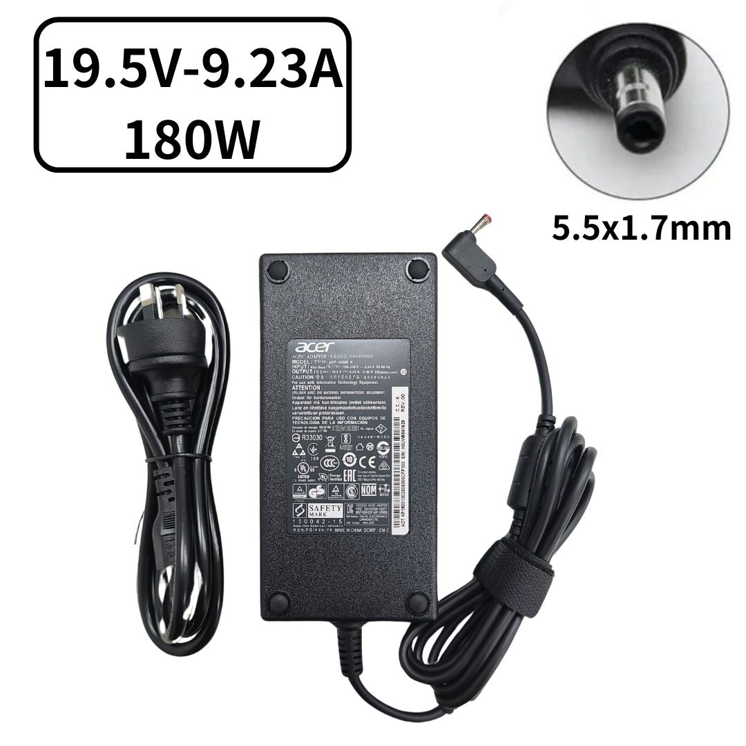 19.5V-9.23A/180W5.5x1.7 Acer Nitro 5 AN515-57-55R8 N20C1 AC Power Supply Adapter Charger