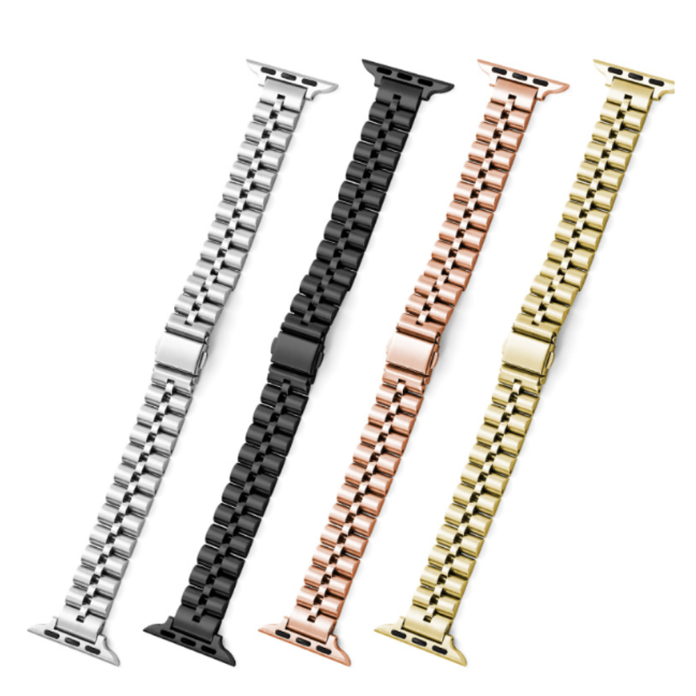 Apple Watch 1/2/3/4/5/SE/6/7/8 Thin Metal Steel Chain Link Style Girl Women Watch Band