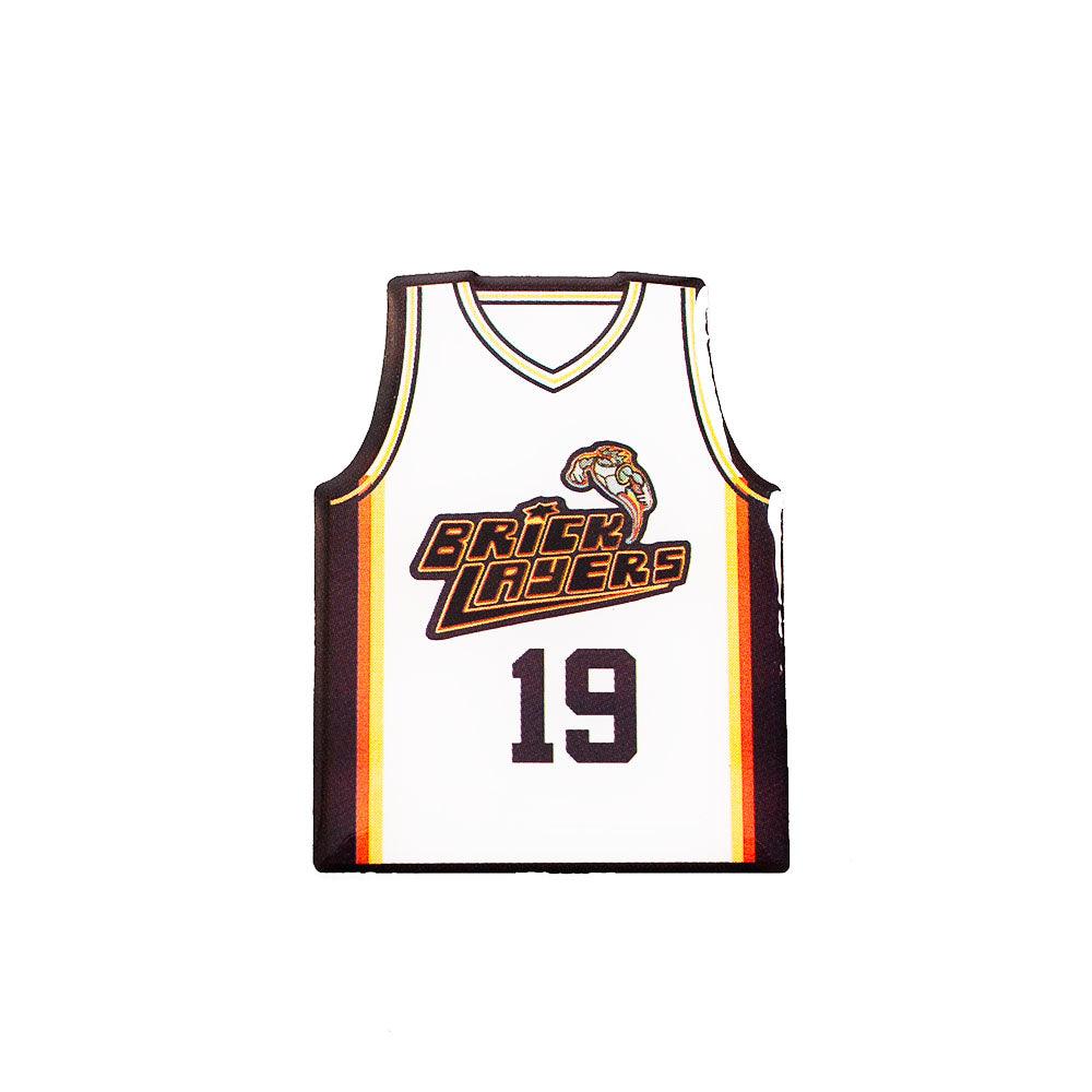 WHITE AALIYAH BRICK LAYERS JERSEY PIN